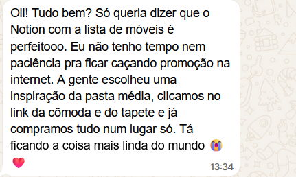 Depoimento de cliente satisfeita