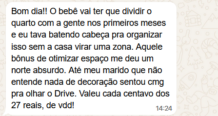 Depoimento de cliente satisfeita